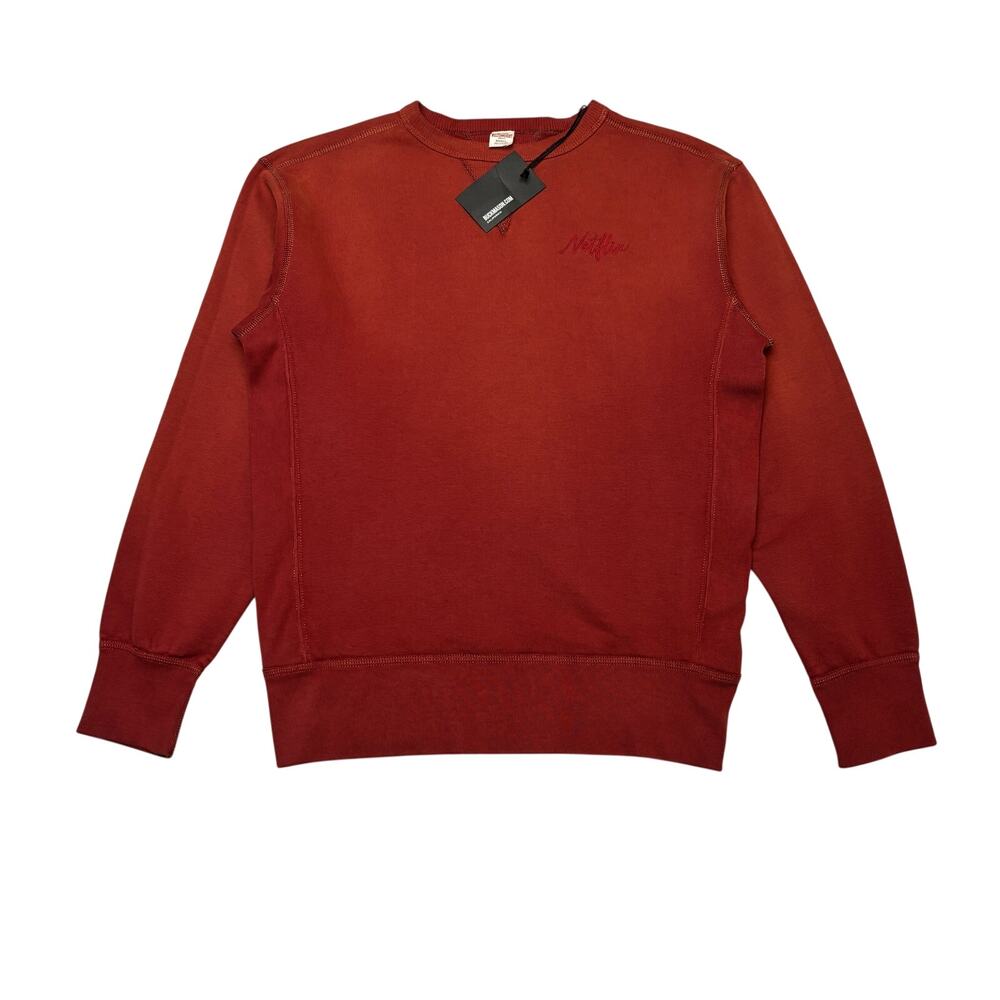 NWT Buck Mason Red Rock Welterweight Double V Crew Sweatshirt Small Netflix